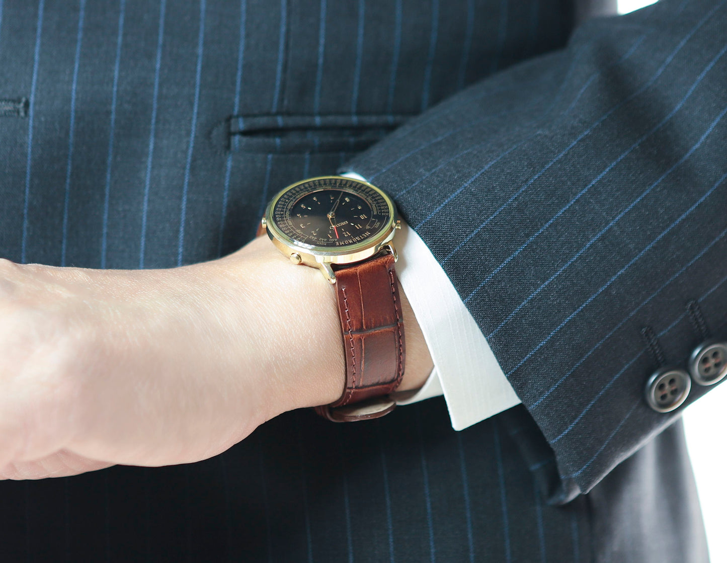 【限定】メトロノームウオッチ Standard Line(ダークブラウン)クラシックバンドタイプ