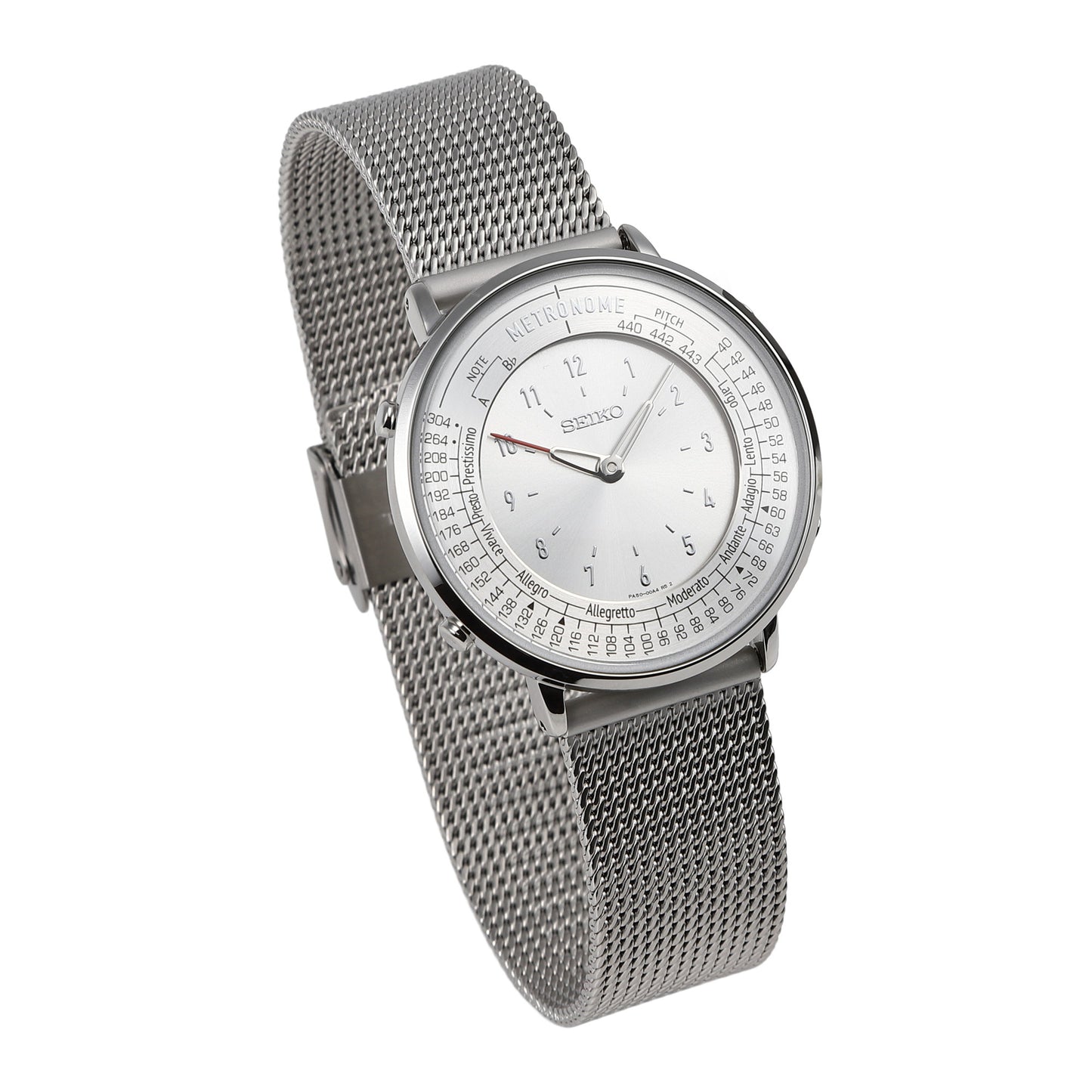 メトロノームウオッチ　Standard Line（メタルメッシュ シルバー）