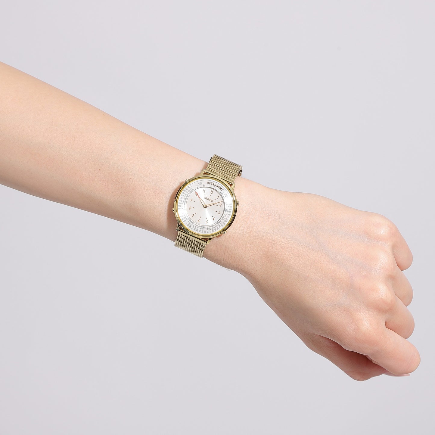 メトロノームウオッチ　Standard Line（メタルメッシュ ゴールド）