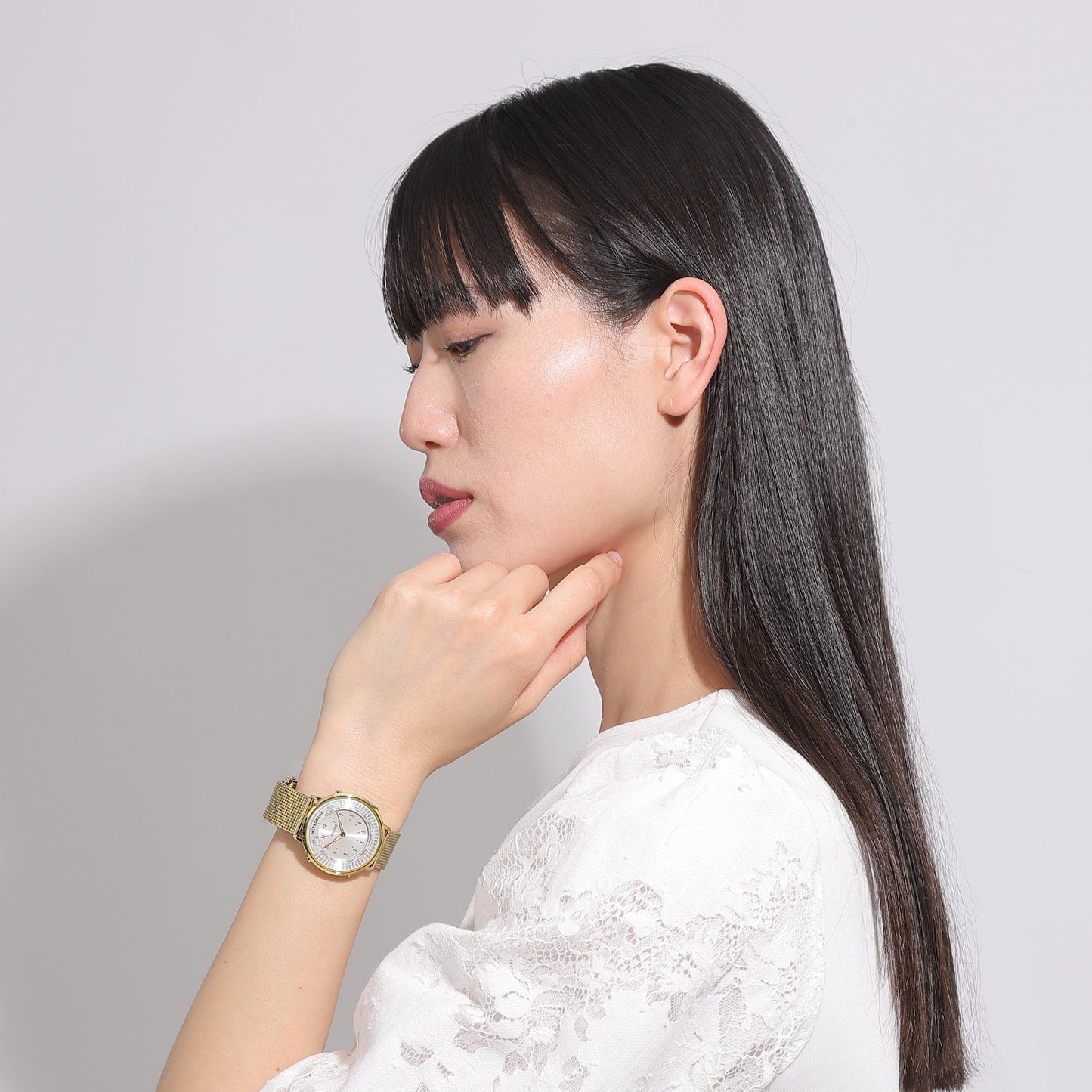 メトロノームウオッチ　Standard Line（メタルメッシュ ゴールド）