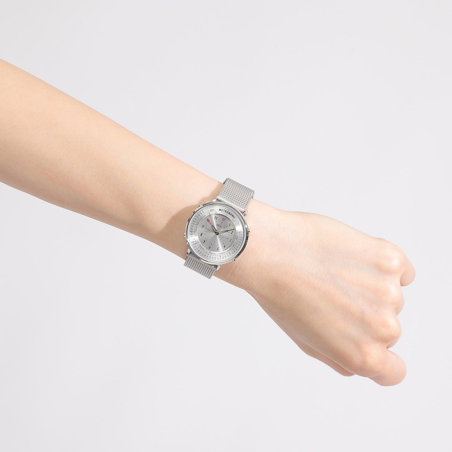メトロノームウオッチ　Standard Line（メタルメッシュ シルバー）