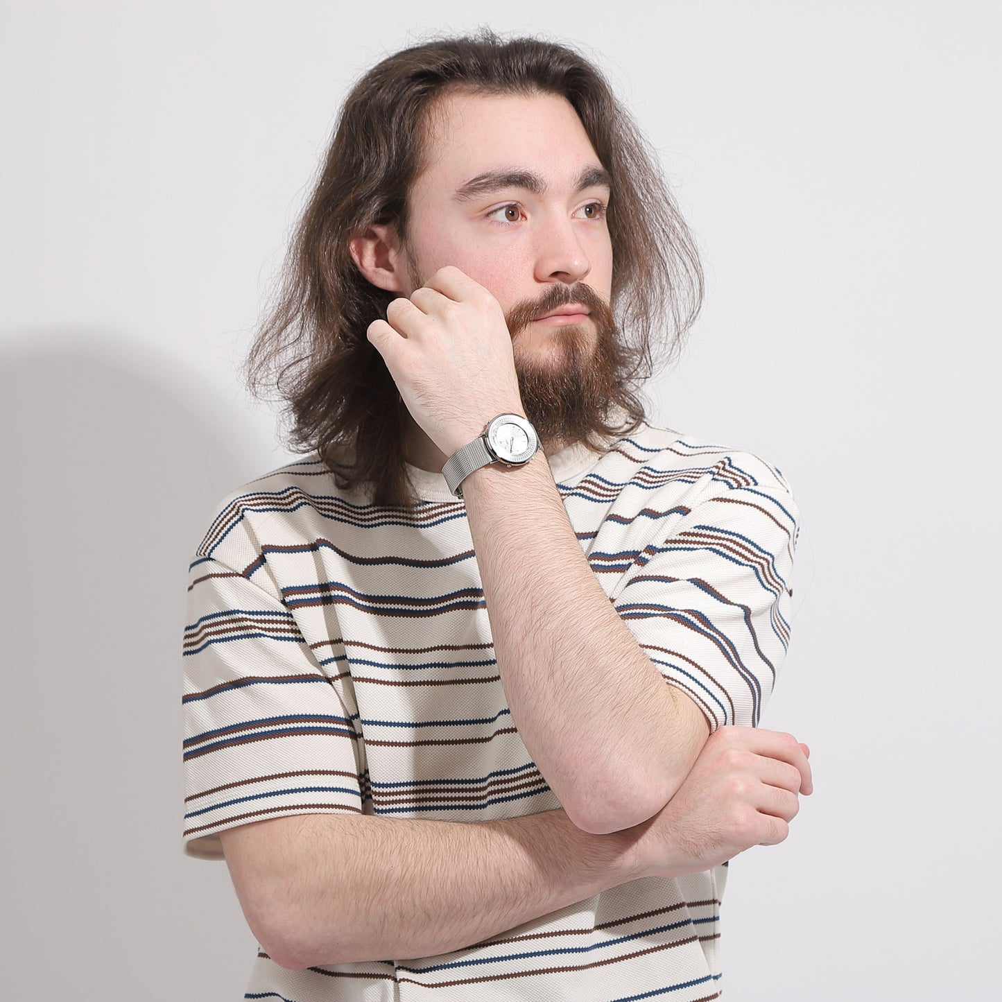 メトロノームウオッチ　Standard Line（メタルメッシュ シルバー）