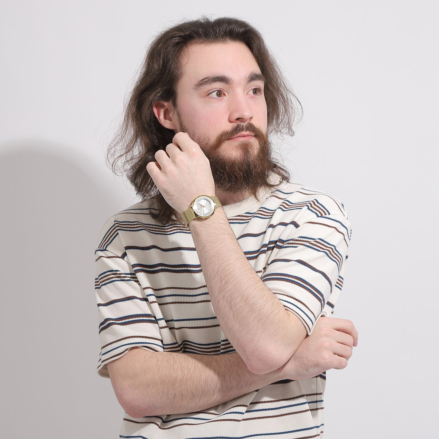 メトロノームウオッチ　Standard Line（メタルメッシュ ゴールド）